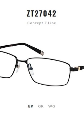 正品新款CHARMANT夏蒙Z钛眼镜架男士商务大框全框光学镜框ZT27042