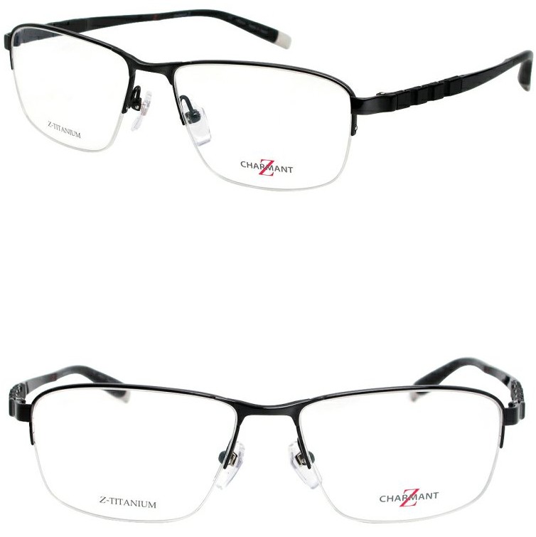 charmant/夏蒙眼镜框z钛系列纯钛商务时尚半框近视眼镜架 zt19858