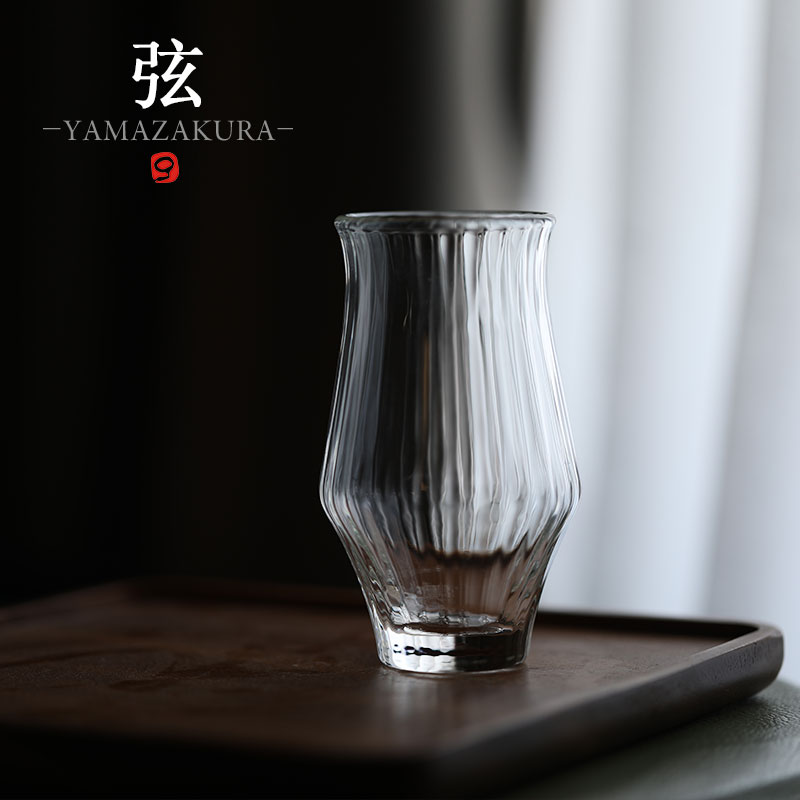 手作威士忌竖纹酒杯子限定