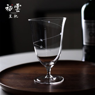啤酒杯 纯手工超薄水晶杯威士忌杯子日式 初云新锐原创美学 星轨杯