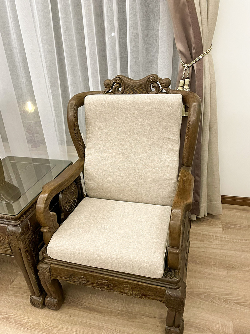 加厚加硬四季通用新中式红木沙发垫坐垫带靠背实木家具可拆洗定制