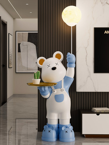 暴力熊落地摆件月球灯客厅大型电视柜旁家居装饰搬家乔迁新居礼品