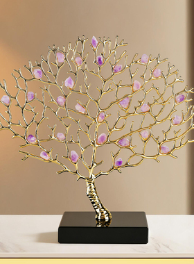 珊瑚树摆件客厅轻奢高档办公室招财电视柜酒柜装饰品乔迁新居礼物