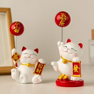 采购产品平安和快乐幸运猫装饰品，客厅桌面装饰品，家居用品，搬