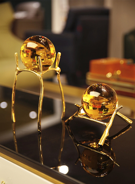 现代轻奢招财摆件家居客厅工艺品电视柜酒柜书房办公室桌面装饰品