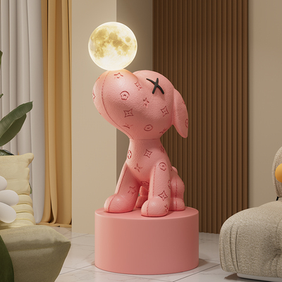 比格犬网红狗客厅沙发电视柜旁边落地摆件家居装饰新房子乔迁礼物