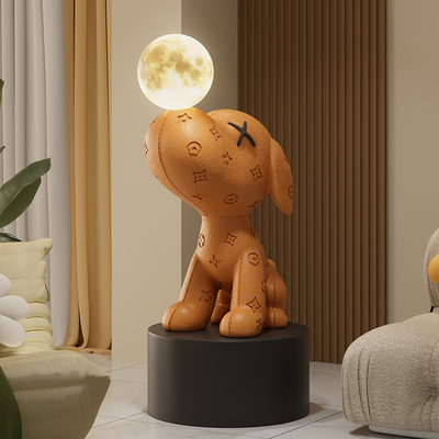 比格犬客厅沙发电视柜旁边落地摆件高级感大型公仔狗乔迁新居礼物