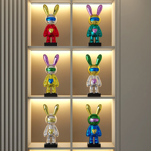 时空兔潮玩摆件家居饰品客厅玄关电视柜展示柜酒柜装饰品轻奢高档