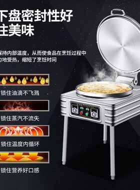 电饼铛商用大型双面加热食堂档饼全自动烙千层饼锅台式酱香烤饼炉