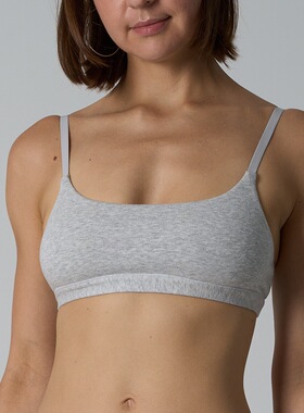 Cotton Scoop Bralette 棉质舒适家居内衣无痕无胸垫柔软高弹运动