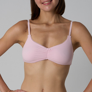 FITS EVERYBODY BRA抽皱花边文胸舒适内衣夏季薄款少女无胸垫内衣