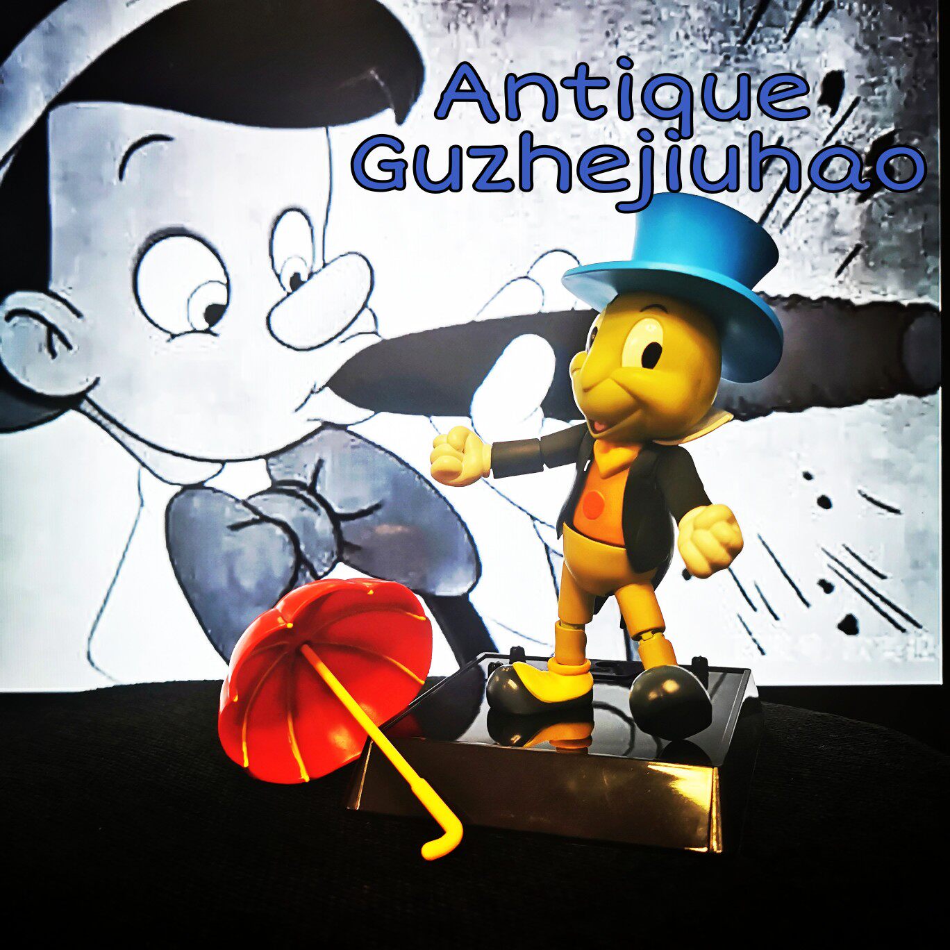 正版全新盒装超大匹诺曹蟋蟀合金手办玩具公仔摆件人偶可动