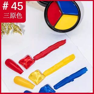 固态三原色三色甲油胶新款日式罐装固体奶油胶套装美甲专用网红款