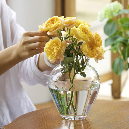 曼叙透明花瓶摆件轻奢高级感