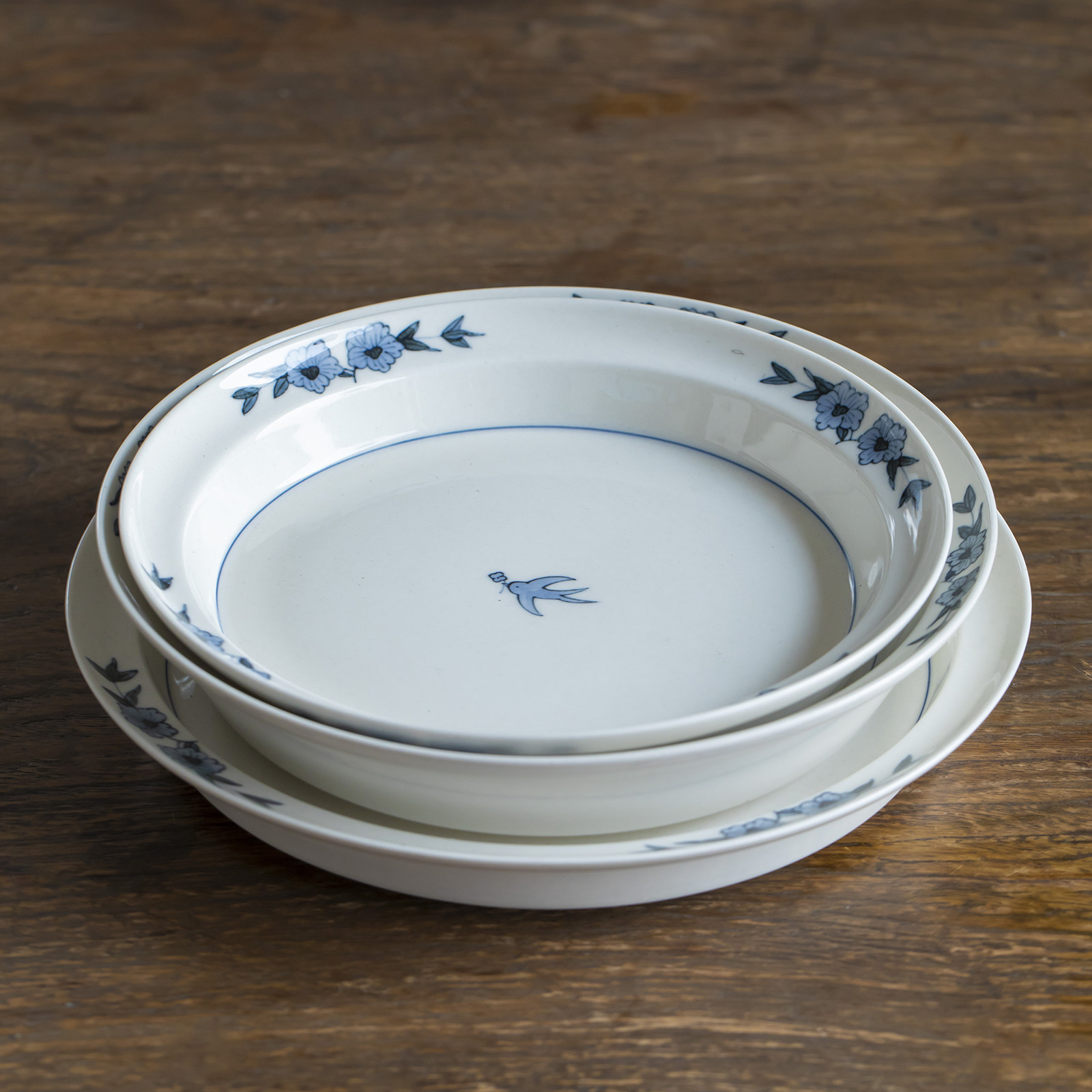 曼叙盘子特别好看的高级手绘釉下彩景德镇陶瓷盘子仪式感早餐餐具