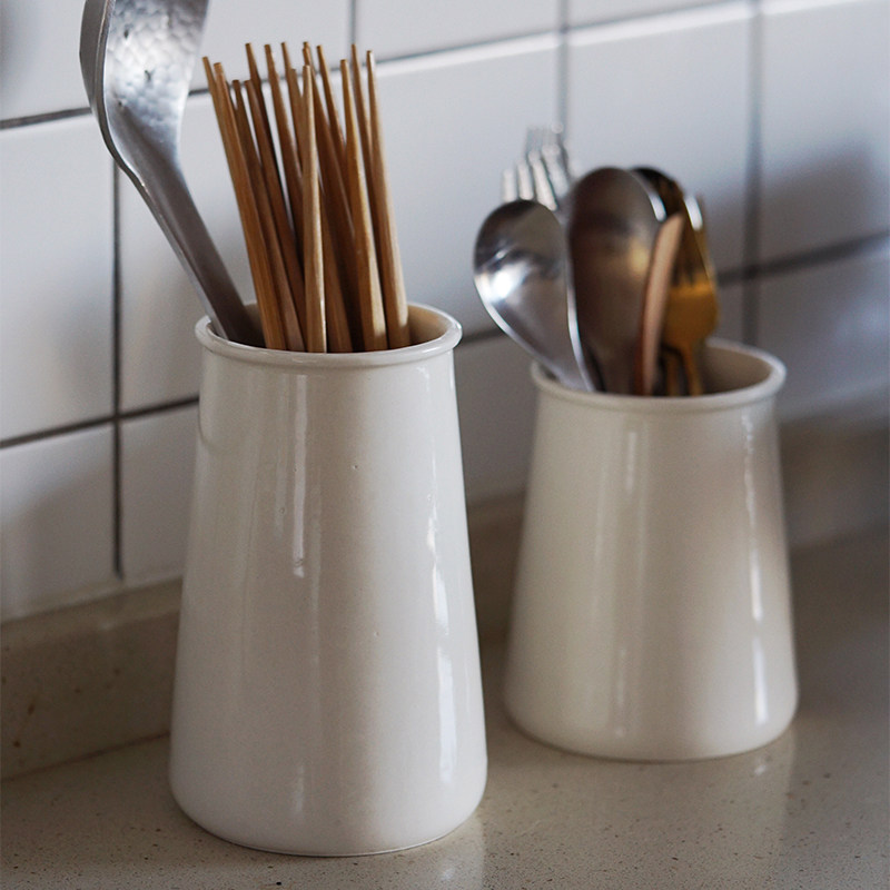 曼叙中式景德镇家用陶瓷筷子筒收纳盒草木灰筷桶叉勺厨具收纳筒,餐饮具,碗,淘宝优惠券,粉丝福利购,淘宝优惠卷