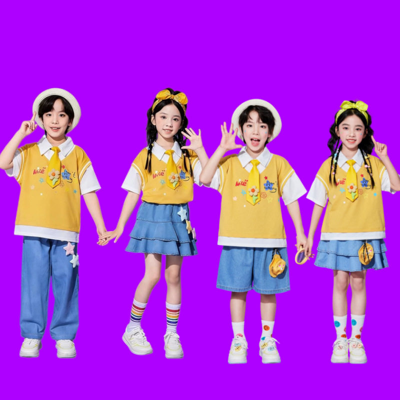 儿童团体舞蹈服小学生运动会开幕儿童演出服