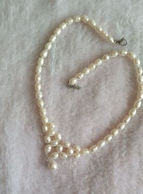 天然淡水项链4-5mm促销高贵米白锁骨纯真双层真品珍珠古典大气女
