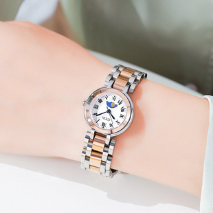 瑞士正品新款全自动女士手表时尚日月星辰防水学生日历女潮流女表