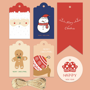 挂在圣诞树的氛围仪式感装饰布置吊卡树迷你元旦悬挂卡贺卡小卡片