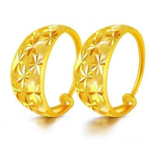 香港正品免税仿金色镀24k沙金大耳环不掉色流苏大圈爱心水滴耳饰