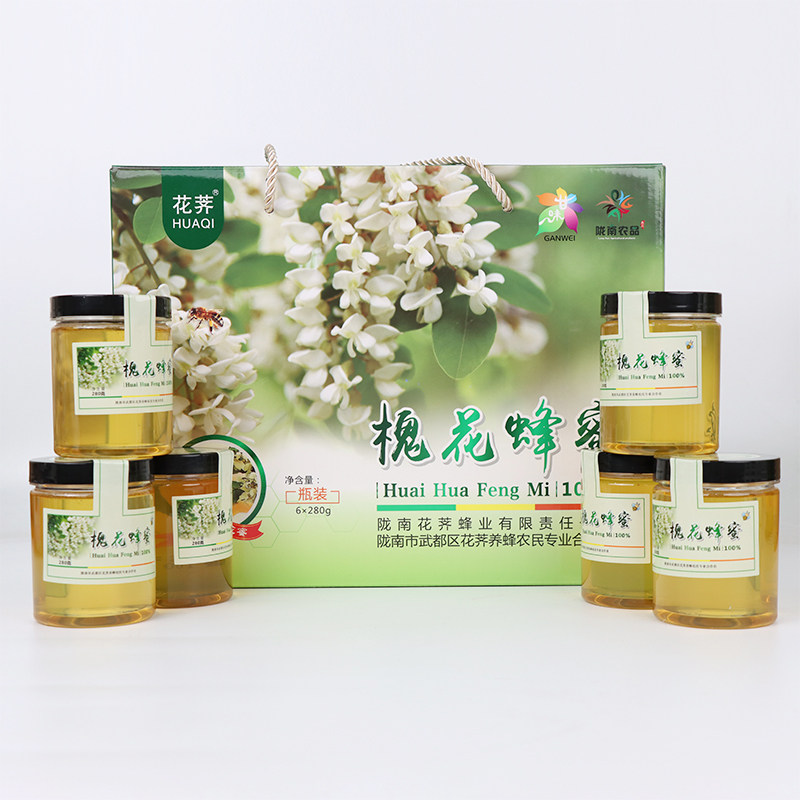 陇南特产  槐花蜂蜜礼盒装280g×6瓶