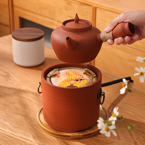 围炉煮茶潮州砂铫煮水壶家用炭炉