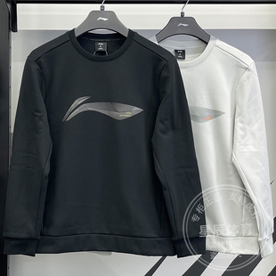 李宁男子卫衣2024冬季 健身运动加绒保暖套头无帽上衣AWDU567 新款