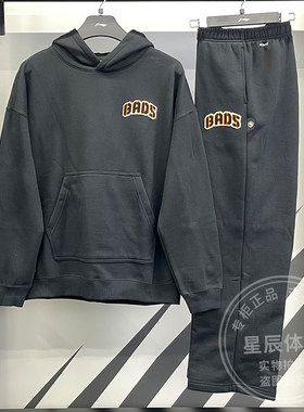 李宁男冬季加绒卫衣卫裤套装