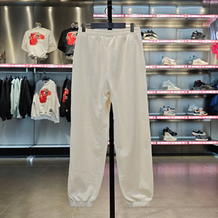 李宁卫裤女子春季新款时尚潮流束脚休闲舒适宽松运动长裤AKLU034