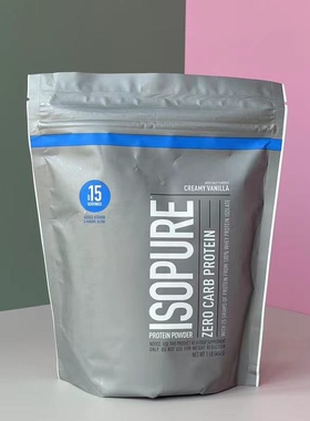现货美国Isopure无麸质和乳糖零碳碳水蛋白粉 代餐粉奶油香草味