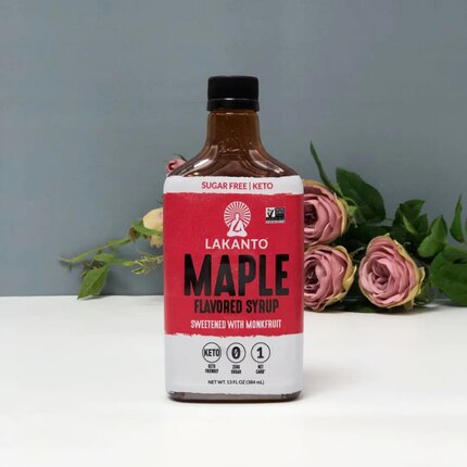 美国生酮Lakanto枫味煎饼糖浆无糖低碳水Monkfruit syrup 384ml