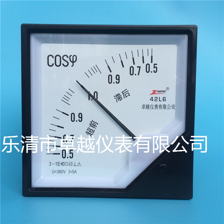 卓越仪表 功率因数表 42L6 COSφ 0.5-1-0.5 380V.5A  100V.A