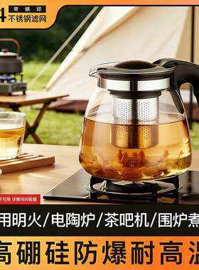 【可直接明火】高硼硅玻璃水壶