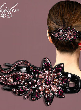 韩国发夹后脑勺高档鸭嘴夹高级感复古抓夹中号气质固定头发盘发器