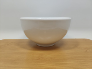 厂家直营镁质瓷纯色圆形陶瓷碗白呼碗饭店餐厅酒店可定制logo文字