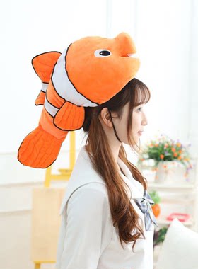 海洋生物卡通可爱动物头套万圣节cos节日派对装扮演出表演面具