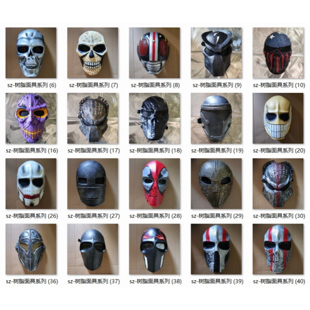 万圣节化妆舞会炫酷骷髅恶魔黑武士隐者面具日韩系列服饰装扮道具
