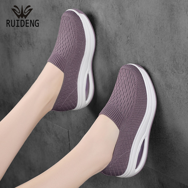 睿登浅口单鞋女鞋网面透气休闲健步鞋摇摇鞋旅游鞋女2025秋冬新款,女鞋,松糕（摇摇）鞋,淘宝优惠券,粉丝福利购,淘宝优惠卷