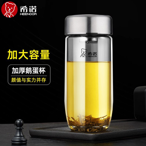 希诺玻璃杯单层加厚鹅蛋杯花茶杯