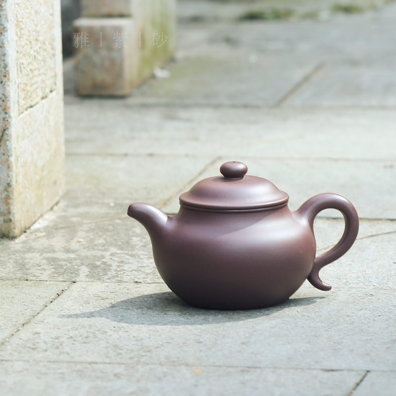 云雅 茶壶中式复古风 深井紫泥周健莲子壶670cc 宜兴紫砂壶纯手工