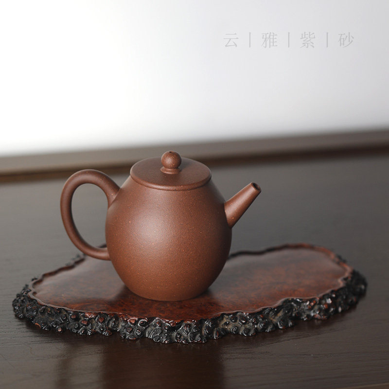 云雅 一厂老紫泥巨轮160cc 宜兴国风复古茶壶顾杏娟紫砂壶纯手工