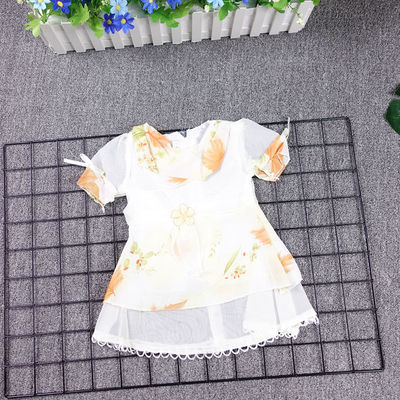 小家珍珠花朵印花连衣裙婴童童装