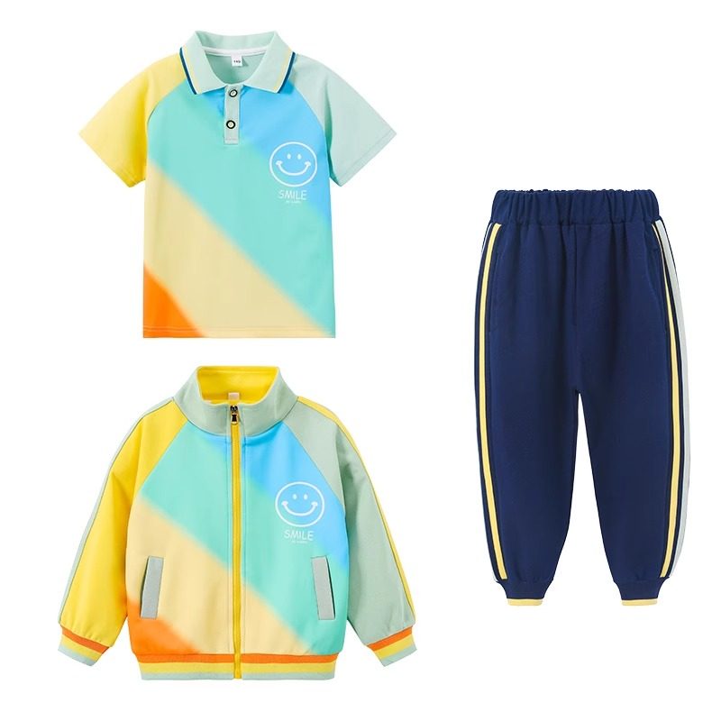 中小学生校服春秋套装儿童定制班服幼儿园园服男女童夏季纯棉套装