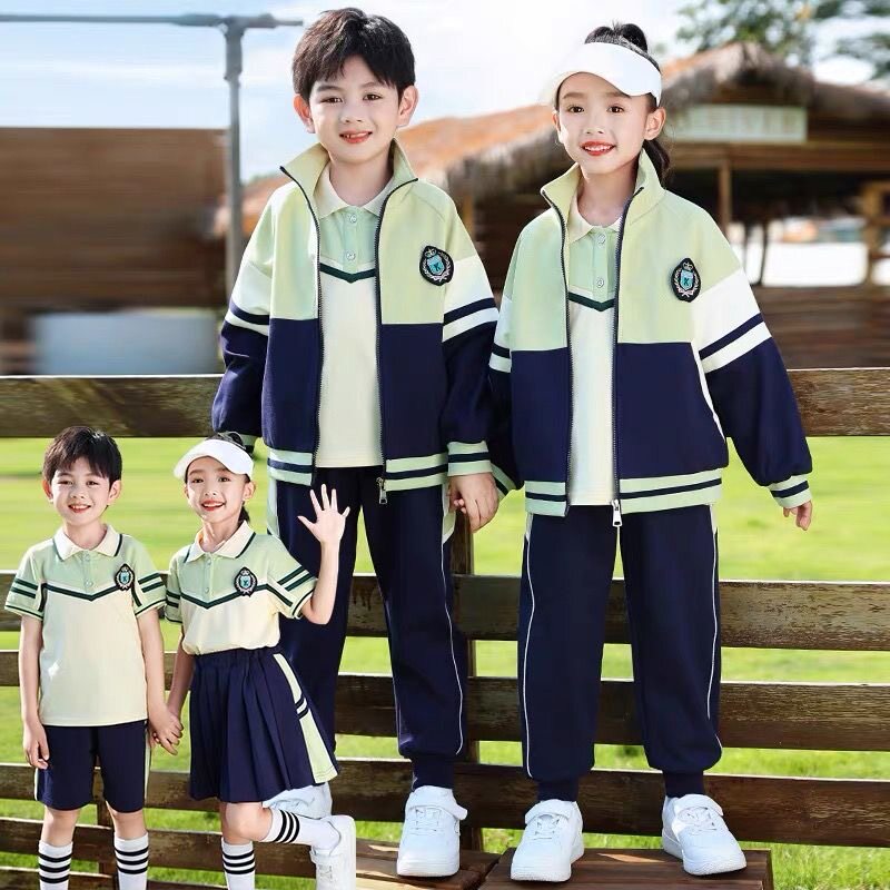 小学生校服定制班服纯棉春秋款幼儿园园服夏装秋季运动服四件套装