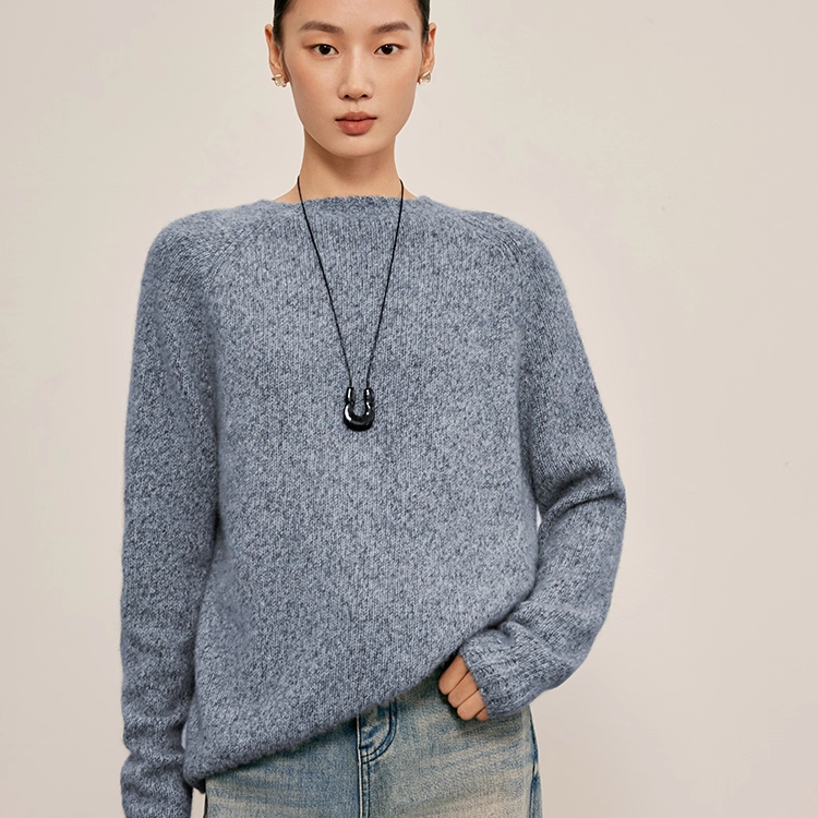 康宝莱白厂丝~陌可丨混色花纱丝羊绒衫女款针织衫宽松慵懒风套头,女装/女士精品,羊绒衫,淘宝优惠券,粉丝福利购,淘宝优惠卷