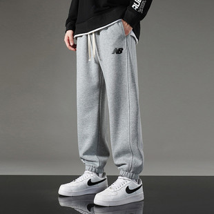 2折专区丨奥莱品牌纯棉运动裤子男女款秋冬休闲宽松加绒束脚卫裤