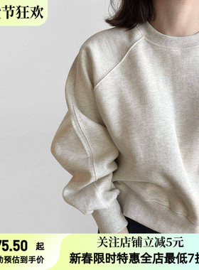 卫衣女新款2025爆款时尚洋气春秋季加绒加厚短款小个子灰色上衣春