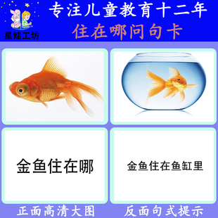 住在哪训练卡aba训练卡动物与场所配对幼儿园早教认知训练卡闪卡