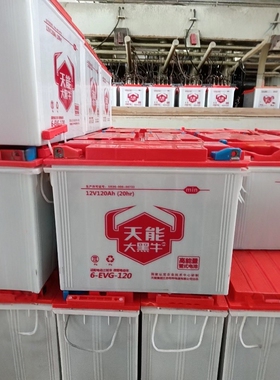 天能6-EVG-120 12V120AH电动车拉货三轮车电动船水电瓶